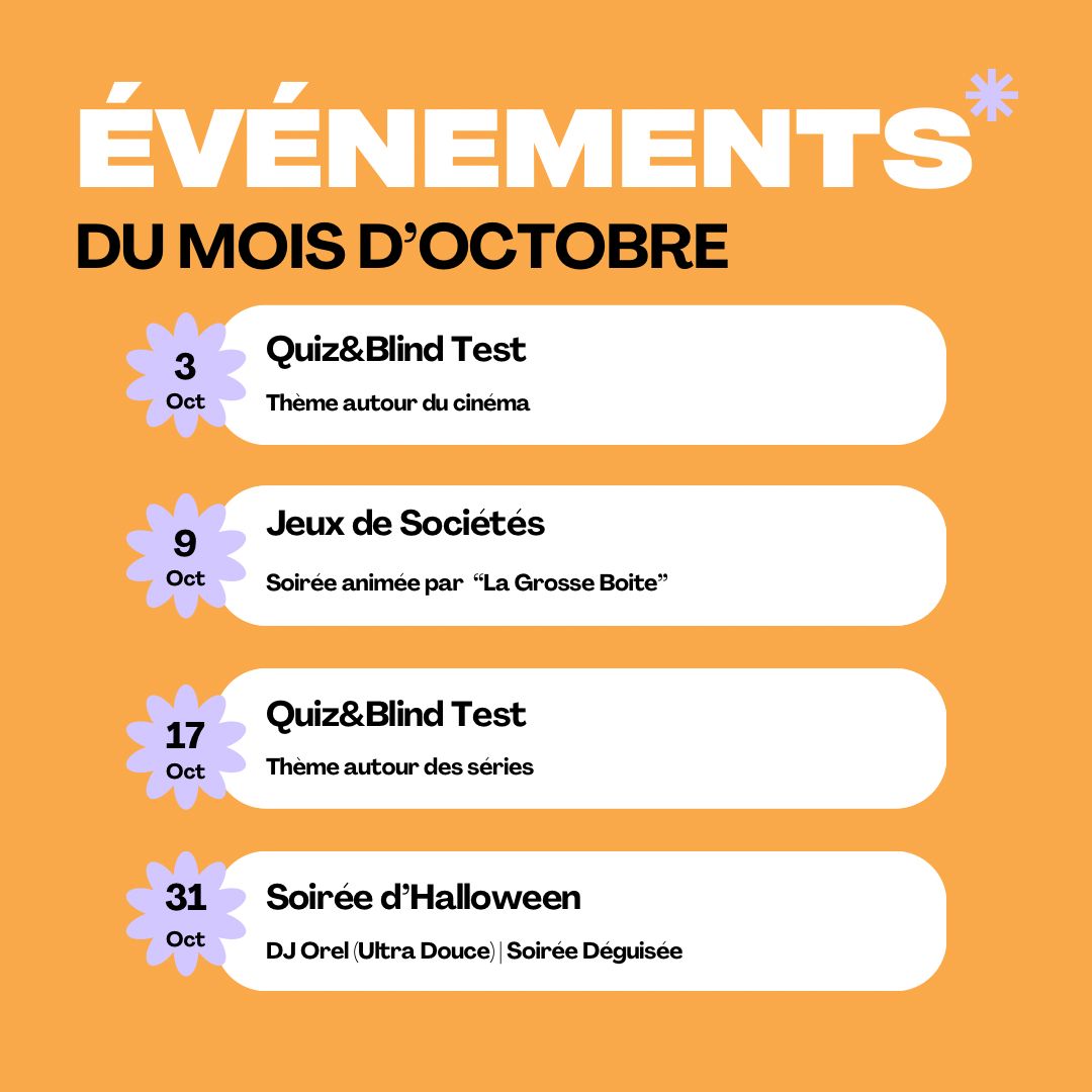 Evenements octobre24